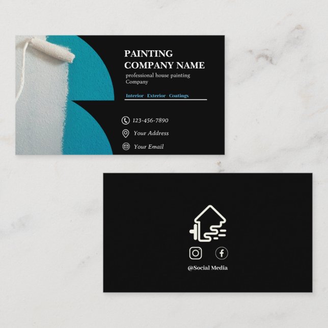Simple House Painting Business Cards  (Front/Back)