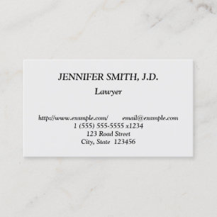 Simple & Humble Legal Professional Business Card