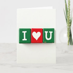 Simple I Love You Blocks Card