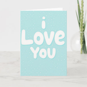 Simple I Love You Dot Pattern Card