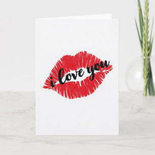 Simple I Love You Kiss Card