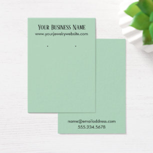 Simple Iced Mint Earring Holder Display Cards