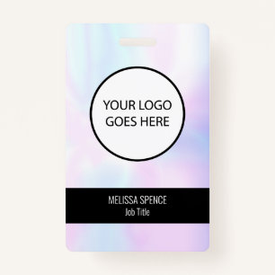 Simple ID Iridescent Logo Security Badge