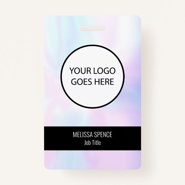 Simple ID Iridescent Logo Security Badge (Front)