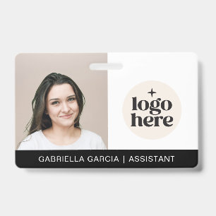 Simple Identification Logo Photo Employee  Badge