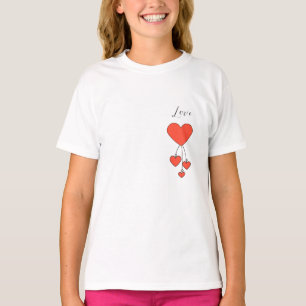 Simple illustration with scarlet hearts Love T-Shirt