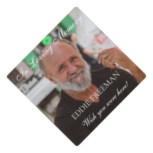 Simple In Loving Memory Of Photo  Graduation Cap Topper
