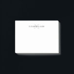 Simple Initial Couple Monogram Personalized Post-it Notes<br><div class="desc">Simple Initial Couple Monogram Personalized Post-it Notes. Custom printed sticky notes.</div>