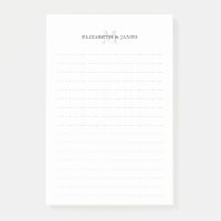 Simple Initial Letter Couple Monogram Dotted Lines