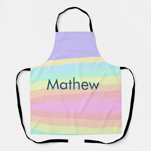 simple initial letter monogram add your name lett  apron (Front)