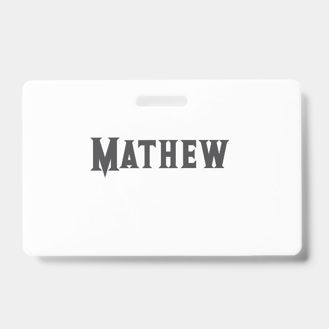 simple initial letter monogram add your name lett  badge (Front)