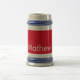 simple initial letter monogram add your name lett beer stein