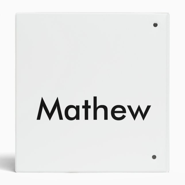simple initial letter monogram add your name lett  binder (Back)