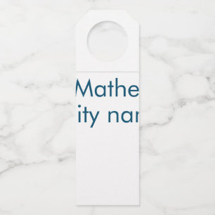 simple initial letter monogram add your name lett  bottle tag