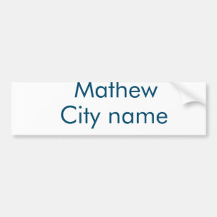 simple initial letter monogram add your name lett  bumper sticker