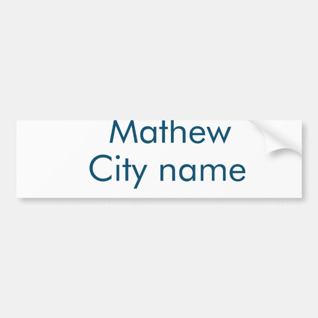 simple initial letter monogram add your name lett  bumper sticker (Front)