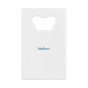 simple initial letter monogram add your name lett  credit card bottle opener