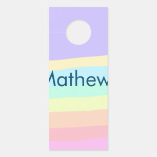 simple initial letter monogram add your name lett door hanger