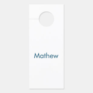simple initial letter monogram add your name lett door hanger