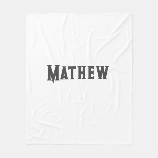 simple initial letter monogram add your name lett  fleece blanket (Front)