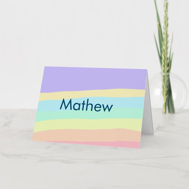 simple initial letter monogram add your name lett  foil holiday card (Front)