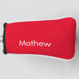 simple initial letter monogram add your name lett  golf head cover