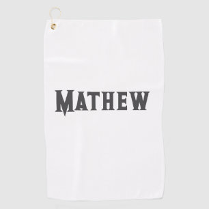 simple initial letter monogram add your name lett golf towel