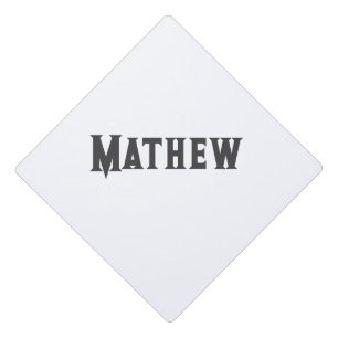 simple initial letter monogram add your name lett  graduation cap topper