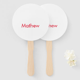 simple initial letter monogram add your name lett hand fan