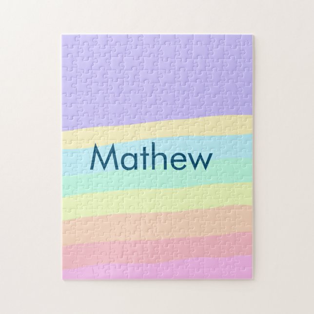 simple initial letter monogram add your name lett  jigsaw puzzle (Vertical)