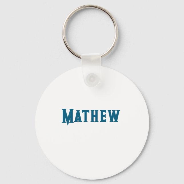 simple initial letter monogram add your name lett  keychain (Front)