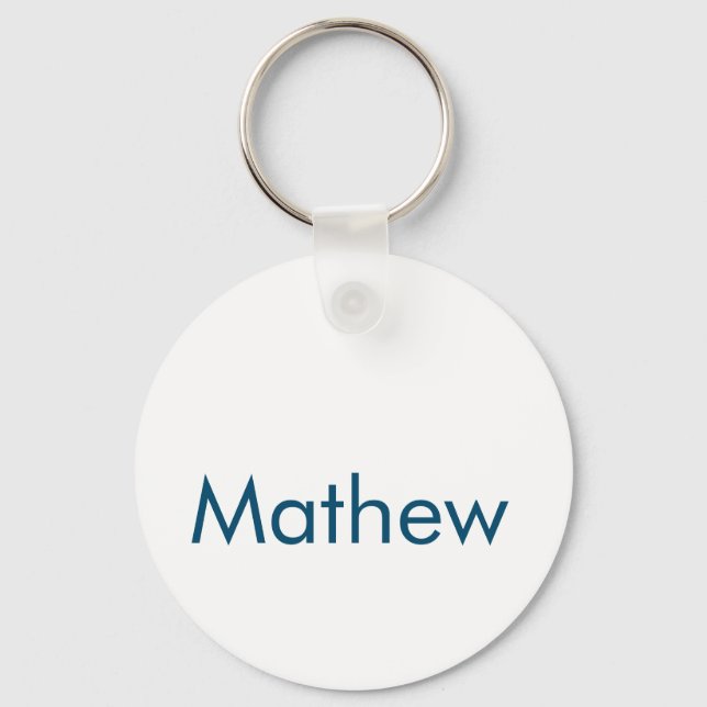 simple initial letter monogram add your name lett  keychain (Front)