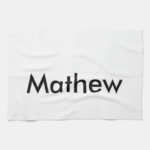 simple initial letter monogram add your name lett kitchen towel