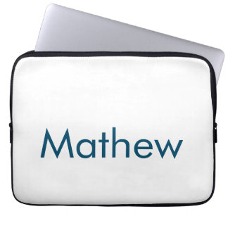 simple initial letter monogram add your name lett laptop sleeve