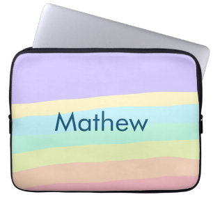 simple initial letter monogram add your name lett laptop sleeve