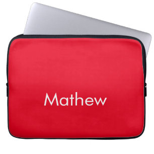 simple initial letter monogram add your name lett laptop sleeve