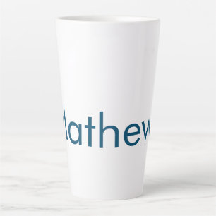 simple initial letter monogram add your name lett latte mug