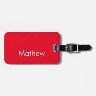 simple initial letter monogram add your name lett  luggage tag