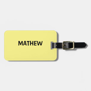 simple initial letter monogram add your name lett  luggage tag
