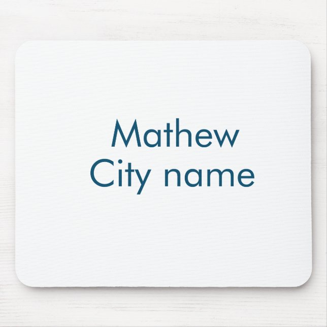 simple initial letter monogram add your name lett  mouse pad (Front)