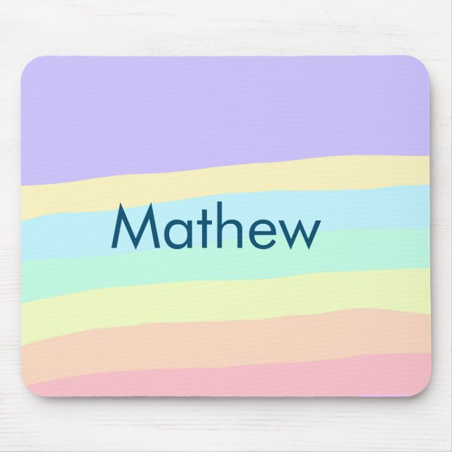 simple initial letter monogram add your name lett  mouse pad (Front)