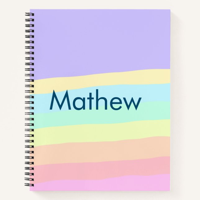 simple initial letter monogram add your name lett  notebook (Front)