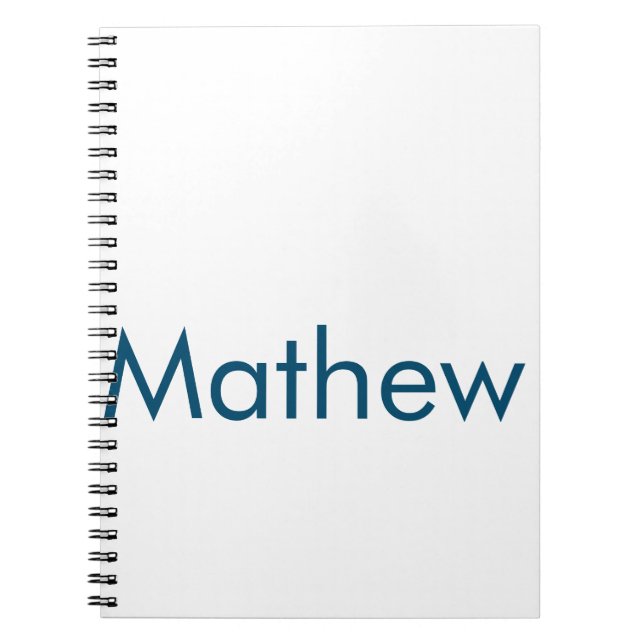 simple initial letter monogram add your name lett  notebook (Front)