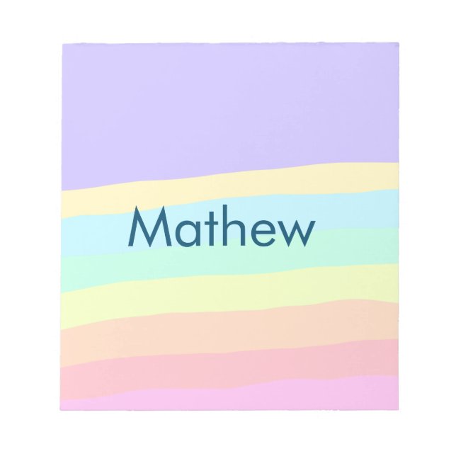 simple initial letter monogram add your name lett  notepad (Front)