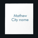 simple initial letter monogram add your name lett  notepad<br><div class="desc">design</div>