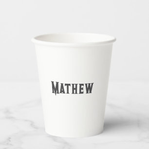 simple initial letter monogram add your name lett paper cups