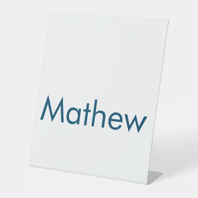 simple initial letter monogram add your name lett  pedestal sign (Front)