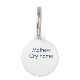 simple initial letter monogram add your name lett pet tag