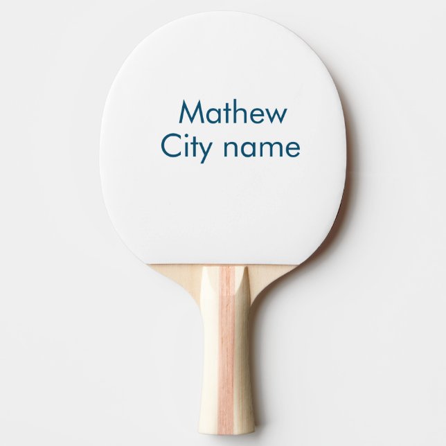 simple initial letter monogram add your name lett  ping pong paddle (Front)