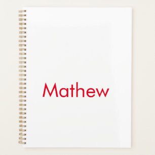 simple initial letter monogram add your name lett planner